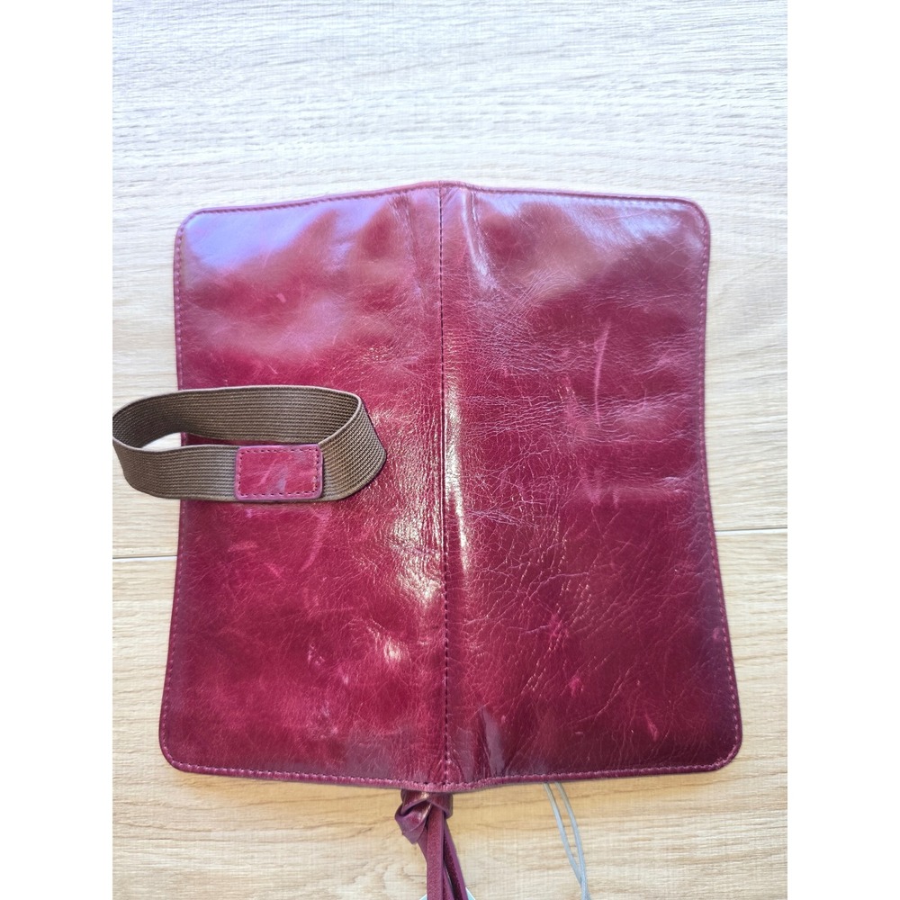 NWT HOBO Keira Leather Travel Wallet Bordeaux Organizer bohemian minimalist - Picture 3 of 9